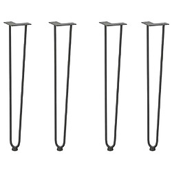 vidaXL Pieds de table en forme d'épingle à cheveux 4 pcs anthracite