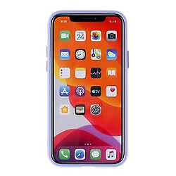 Universal Étui en silicone à boutons latéraux détachables liquides violets légers pour votre Apple iPhone 11 Pro max 6,5 pouces