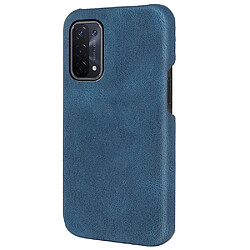 Coque en TPU + PU anti-griffes, bleu pour votre Oppo A54 5G/A93 5G/A74 5G