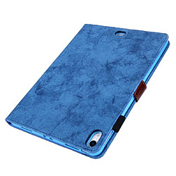 Acheter Wewoo Housse Étui Coque Pour iPad Pro 11 pouces 2018 Etui à rabat horizontal en cuir de style commercialavec support et fente cartecadre photo et fonction veille / réveil bleu