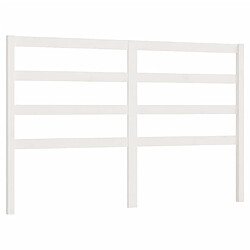 vidaXL Tête de lit Blanc 126x4x100 cm Bois massif de pin