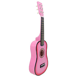 Acheter Mini 23 Pouces En Bois 6 Cordes Guitare Acoustique Instrument De Musique Cadeau Rose