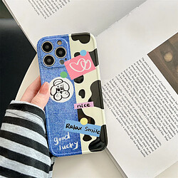 GUPBOO Étui pour iPhone11ProMax Coque souple pour téléphone portable Love Stitching Puppy Personality