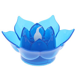 L'eau flottante de la lampe LED Lotus souhaitant une bougie artificielle s'allume en bleu