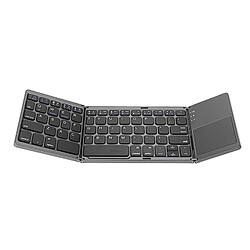 Acheter Wewoo Clavier sans fil QWERTY noir B033 sans rechargeable à 3 plis 64 touches Bluetooth avec pavé tactile