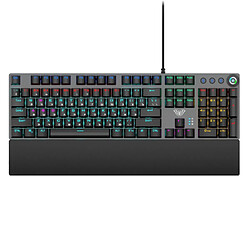 Aula F2058 KRGD clavier de jeu à clé mécanique câble USB EN/RUS RGB Led gris