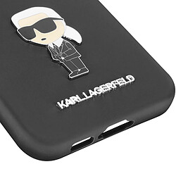 Karl Lagerfeld Coque pour Samsung Galaxy S23 FE Design Ikonik Métal Silicone Rigide Noir