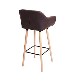 Acheter Mendler Tabouret de bar Malmö T381, chaise de bar tabouret de comptoir ~ simili cuir, marron