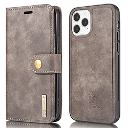 Dg.Ming Etui en PU détachable 2-en-1 café pour votre Apple iPhone 13 mini 5.4 pouces