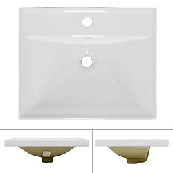 ML-Design Lavabo en céramique salle de bain lavabo á poser rectangulaire 51x15,5x41,5 cm