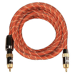 Avis Wewoo Câble or EMK TZ / A 5m OD8.0mm Plaqué Tête Métallique RCA à RCA Fiche Coaxial Numérique Audio / Vidéo RCA