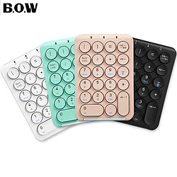 BOW-Clavier numérique Bluetooth aste sans fil, tou Rose