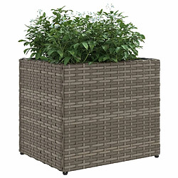 Avis vidaXL Jardinières 2 pcs gris 36x30x32 cm résine tressée