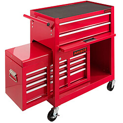 Avis Arebos Servante Caisse à outils d’atelier 9 tiroirs tools chest chariot rouge