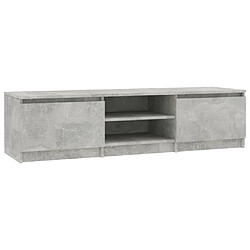 vidaXL Meuble TV Gris béton 140x40x35,5 cm Bois d'ingénierie