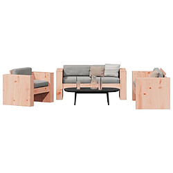 Avis Maison Chic Ensemble de salle à manger de jardin 2 pcs,Table et chaises d'extérieur bois massif douglas -GKD677498