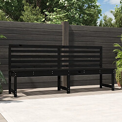 Maison Chic Banc de jardin | Banquette de jardin | Chaise Relax noir 201,5 cm bois massif de pin -MN33845