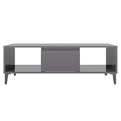 Maison Chic Tabls basse,Table Console pour salon Gris brillant 103,5x60x35 cm Aggloméré -MN86529 pas cher