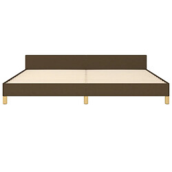 Acheter vidaXL Cadre de lit sans matelas marron foncé 200x200 cm tissu