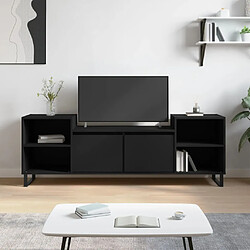 vidaXL Meuble TV Noir 160x35x55 cm Bois d'ingénierie