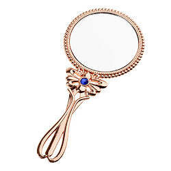 Miroir de maquillage cosmétique de poche de style antique vintage mini rond rose or pas cher