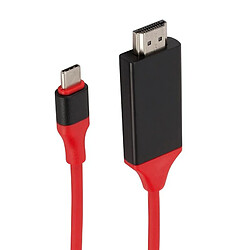 Wewoo Câble vidéo plastique HDMI USB C-Type / C de type 3.1 à 4K HDlongueur 2 m