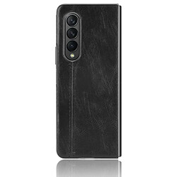 Coque en TPU + PU ligne de couture noir pour votre Samsung Galaxy Z Fold3 5G