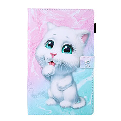 Etui en PU mousse d'impression de modèle chat pour votre Samsung Galaxy Tab A7 10.4 (2020) T500/T505