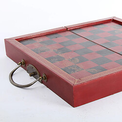 Acheter 11 "x 11" Pliante En Bois Jeu d'échecs, À la main Plateau de Jeu Intérieur pour le Stockage En Terre Cuite Guerriers Pièces pour Adultes Enfants