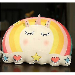 Universal Unicorn en peluche arc-en-ciel Clouw Oreiller en peluche Jouet arc-en-ciel avec un visage de lapin à la licorne Face à la maison