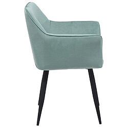 Beliani Chaise de salle à manger JASMIN Set de 2 Velours Vert menthe pas cher