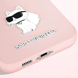 Karl Lagerfeld Coque pour Samsung Galaxy S23 FE Design Choupette Silicone Rigide Rose Poudré pas cher