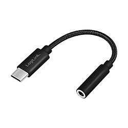 LogiLink UA0398 USB-C Audio Kabel USB-C/M to 3.5 mm, TRRS, 0.13cm, schwarz