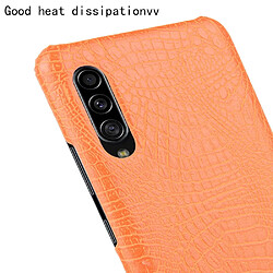 Wewoo Coque Rigide Pour Galaxy A70s antichoc Crocodile Texture PC + Etui en PU Orange pas cher