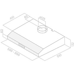 Hotte décorative 336m³/h ELICA 60cm, ELI8020283012264