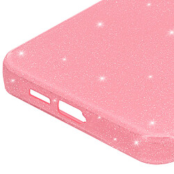 Avizar Coque pour Samsung S24 Plus Silicone Design Pailleté Caméra Protégée Rose