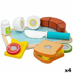 Set de jouets alimentaires Woomax Petit-déjeuner 14 Pièces 4 Unités