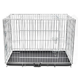 Helloshop26 Cage en métal pliable pour chien acier galvanisé 109 x 70 x 78 cm 3702023 