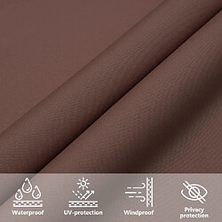 Acheter ComfortXL Voile De Parasol Tissu Oxford Carré 2,5x2,5 M Marron