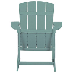 Beliani Chaise de jardin ADIRONDACK Bois d'ingénierie Turquoise pas cher