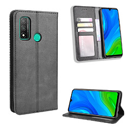 Etui en PU auto-absorbé rétro noir pour votre Huawei P smart 2020/Nova Lite 3 Plus