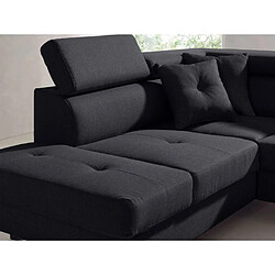 Bestmobilier Lisbona - Canapé d'angle gauche convertible - 5 places - avec têtières pas cher