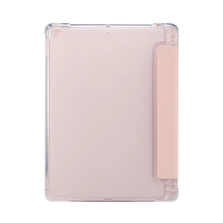 Etui en PU la peau est antichoc avec support tripliure et porte-stylo rose pour votre Apple iPad 10.2 (2019)