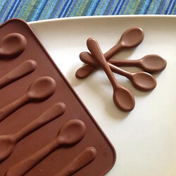 Totalcadeau Moule en silicone chocolat petites cuillères