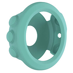 Coque en silicone avec bouchon anti-poussière, cyan pour votre Garmin Fenix 5X/5X Plus