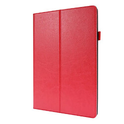 Etui en PU conception à deux volets de texture de cheval fou rouge pour votre Apple iPad 10.2 (2020)