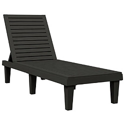 Acheter Maison Chic Lot de 2 Chaises longues | Transat Bain de soleil noir 155x58x83 cm polypropylène -GKD53350