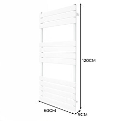 Acheter Monstershop Radiateur Sèche-Serviettes à Panneau Plat – 1200mm x 600mm – Blanc