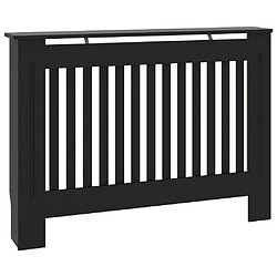 vidaXL Cache-radiateur noir 112x19x81,5 cm MDF