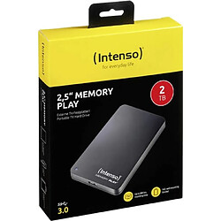 Acheter Intenso Memory Play 6021480 Disque Dur Externe 2To 2.5" USB 3.0 75Mo/s Noir